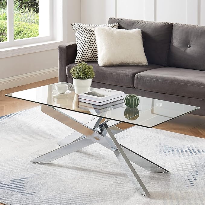 Modern Glass Coffee Table — Sleek Style, Lasting Strength!