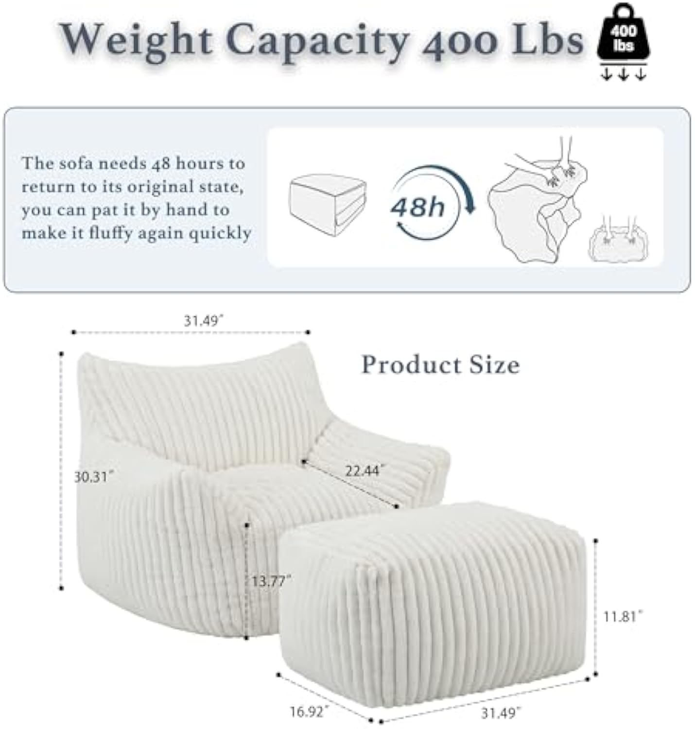 Ultimate Comfort Bean Bag Chair — Your Personal Relaxation Pod!