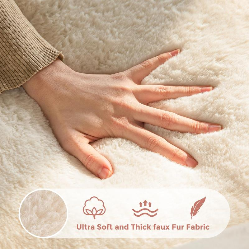 Floral Shaped Bean Bag Sofa - Ultra Soft Faux Fur Lounge Chair