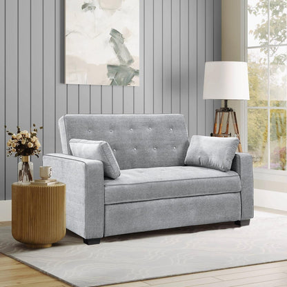 Serta Ainsley Convertible Loveseat — 3-in-1 Sofa, Lounger & Bed