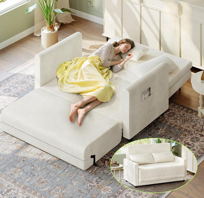 The Sofa That Lives With You! 🌟 6-in-1 Convertible Corduroy Sleeper