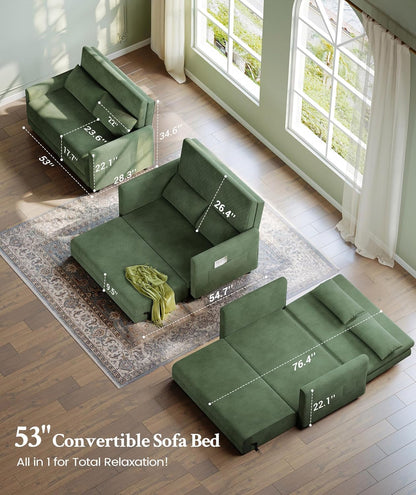 The Sofa That Lives With You! 🌟 6-in-1 Convertible Corduroy Sleeper