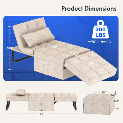 4-in-1 Convertible Sleeper Chair