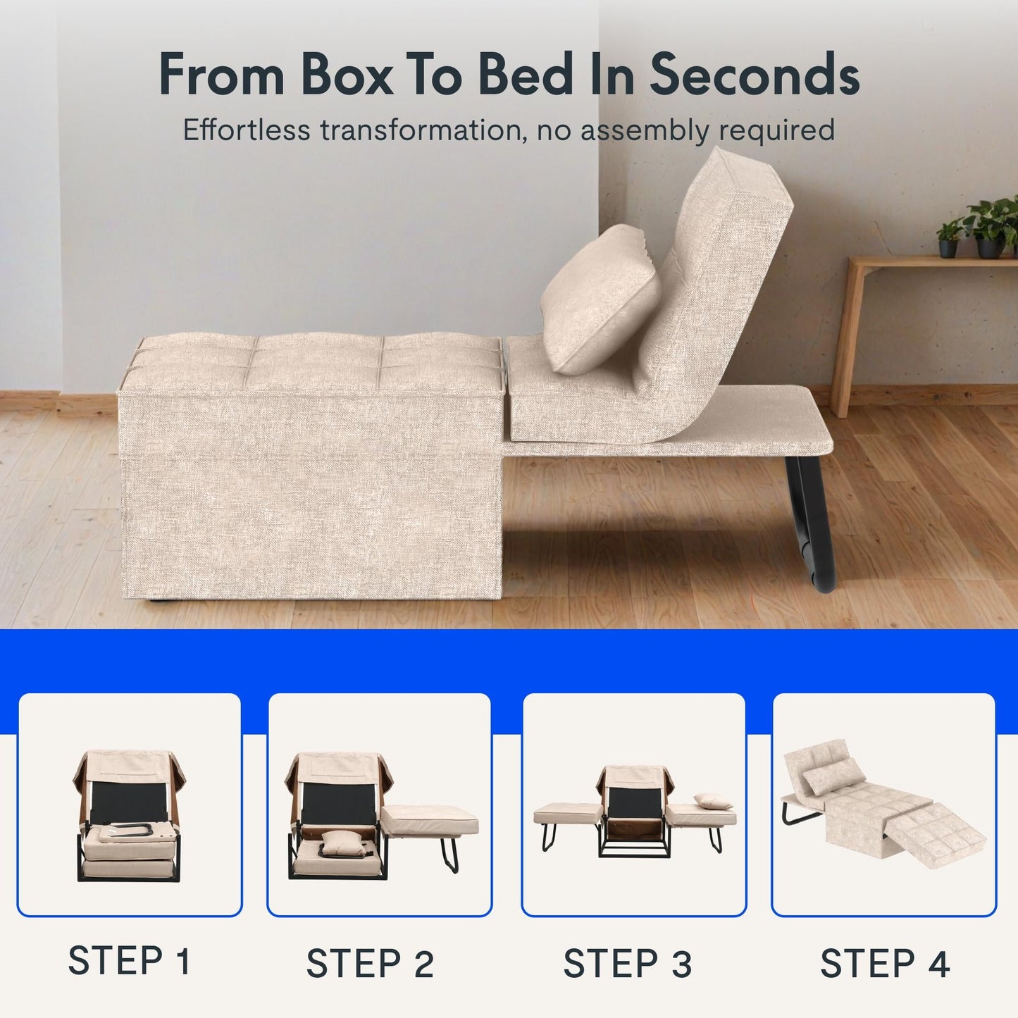 4-in-1 Convertible Sleeper Chair