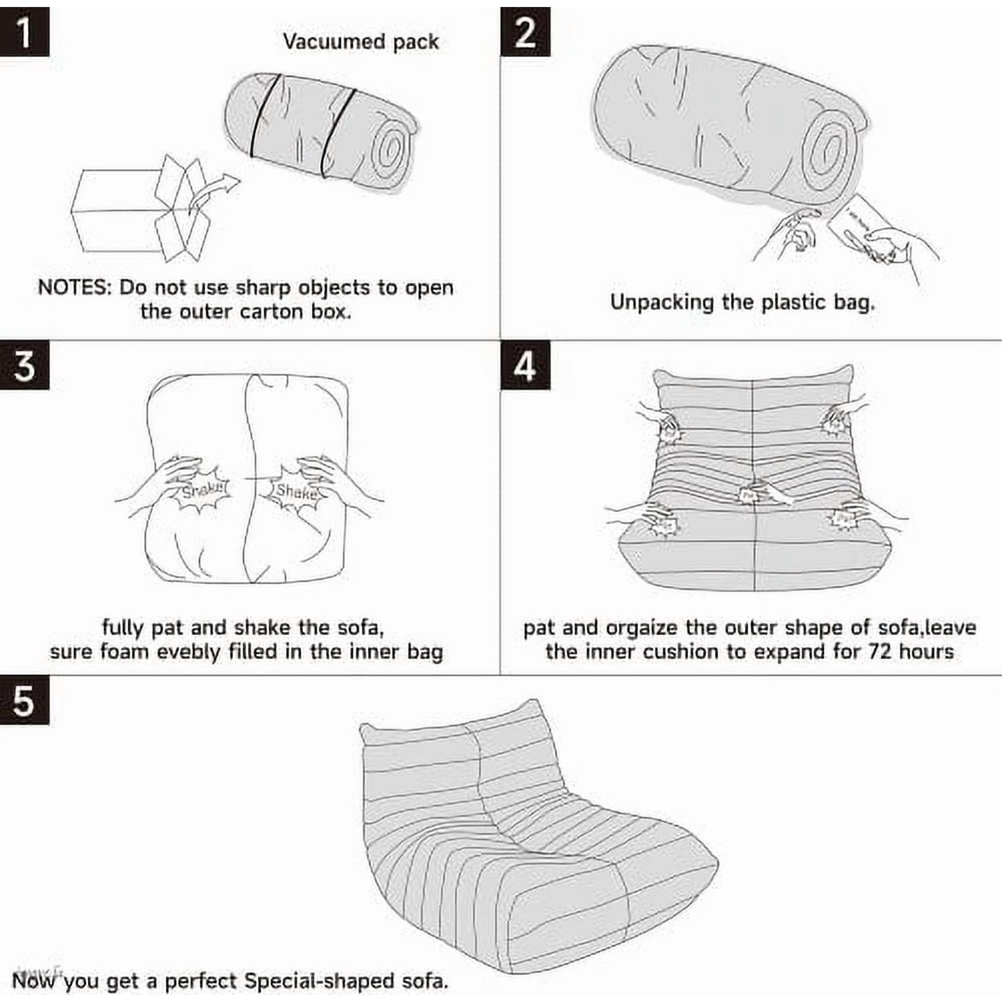 Ergonomic Support Bean Bag