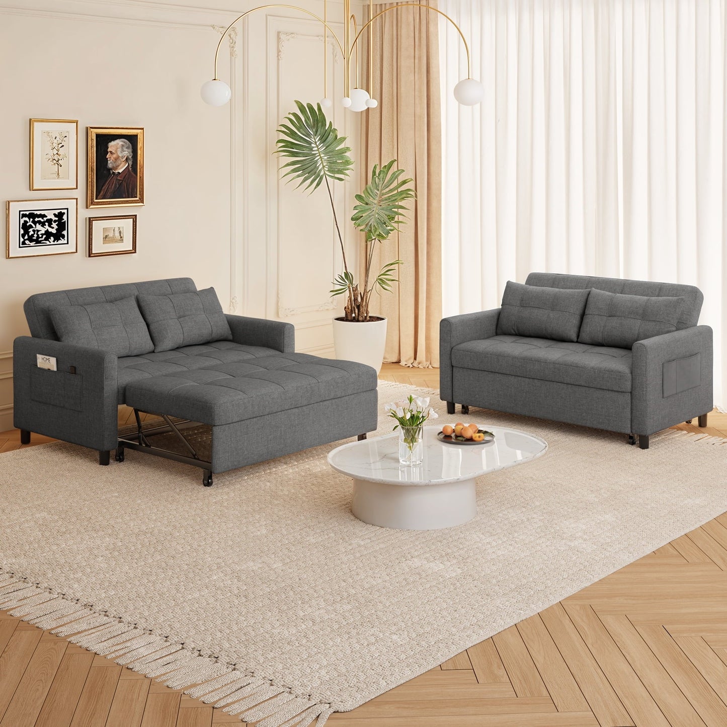 3-in-1 Convertible Sofa with Storage